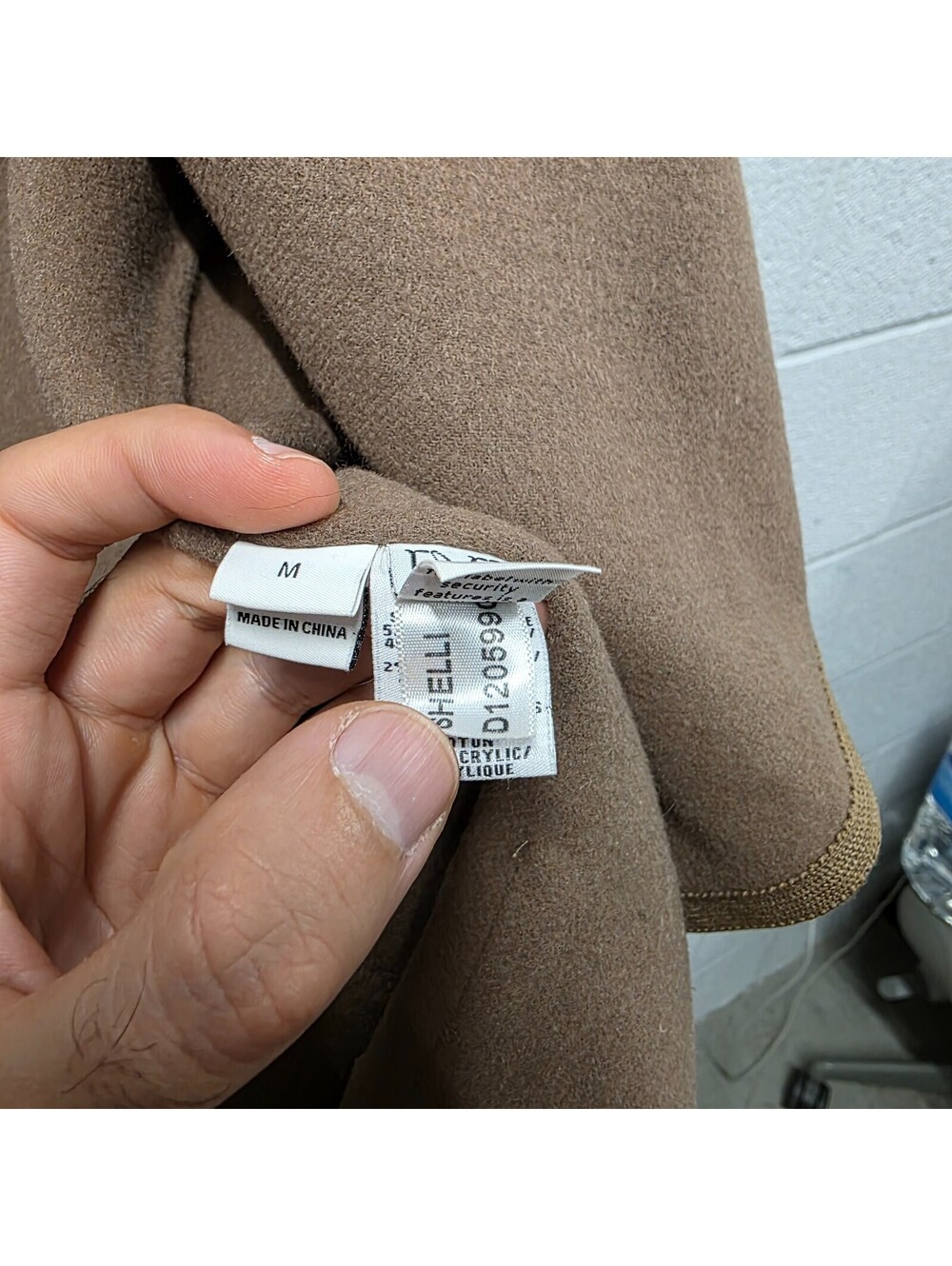 Diane Von Furstenberg Jenna Belted Reversible Wool Coat Beige Sand M - Picture 13 of 13